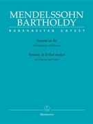 Sonata For Clarinet & Piano In E-flat by Mendelssohn Felix for Clarinet Solo