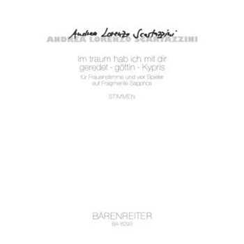 Im traum hab ich mit dir geredet - gottin - Kypris for mezzo-soprano solo and 4 instrumentalists (19 by Scartazzini Andrea for MezSolo/cl