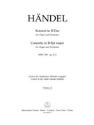 Concerto for Organ and Orchestra B-flat major op. 4/2 HWV 290 by Handel George Frideric for