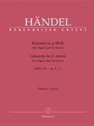 Concerto In G Minor Opus 4 #3 by Handel George Frideric for Instrument w/or