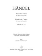Concerto for Organ and Orchestra F major op. 4/4 HWV 292 by Handel George Frideric for