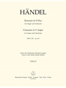Concerto for Organ and Orchestra F major op. 4/5 HWV 293 by Handel George Frideric for