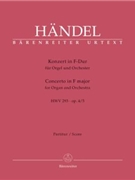 Concerto In F Major Opus 4 #5 by Handel George Frideric for Instrument w/or