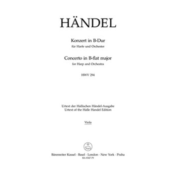 Concerto for Harp and Orchestra B-flat major op. 4/6 HWV 294 by Handel George Frideric for