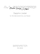 Sappho Lieder for solo bass voice and Piano (2002) by Scartazzini Andrea for BSolo/Pian