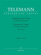 Concerto for Violin and Orchestra D major TWV 51:D10 by Telemann Georg Philipp for V-Solo/V1/