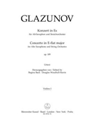 Concerto for Contralto Saxophone and String Orchestra E-flat major op. 109 by Glazunov Alexander for