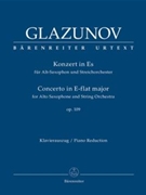 Concerto for Alto Saxophone Opus 109 by Glazunov Alexander - Schelhaas Martin - for Alto Saxophone and Piano
