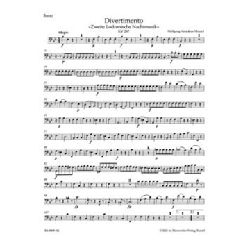 Divertimento for two Horns, two Violins, Viola and Bass in B-flat major K. 287 (271b, 271 H) "Zweite Lodronische Nachtmusik"