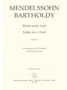 Judge me O God op. 78 (Psalm No. 43) by Mendelssohn Felix for Mixed Choir