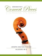 Allegro In G by Fiocco Joseph-Hector - Sassmannshaus Kurt - for Violin and Piano