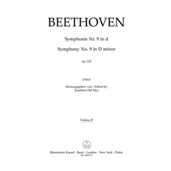 Symphony Nr. 9 D minor op. 125 (With final chorus "An die Freude" (Ode to Joy)) by Beethoven Ludwig van for
