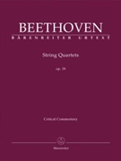 String Quartets Opus 18 - Parts by Beethoven Ludwig van for Str Quartet (Op 18 Critical Comme)