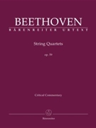String Quartets Opus 59 by Beethoven Ludwig van - Critical Commentary - for Str Quartet