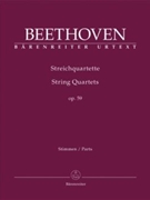 String Quartets Opus 59 - Parts by Beethoven Ludwig van for Str Quartet