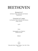 Concerto for Pianoforte Violin Violoncello and Orchestra C major op. 56 "Triple Concerto" by Beethoven Ludwig van for