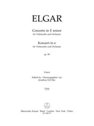 Concerto for Violoncello and Orchestra E minor op. 85 by Elgar Edward for