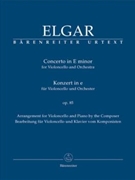 Concerto In E Minor Opus 85 by Elgar Edward - Elgar Edward - for Cello and Piano (Urtext Ed. Jonathan)