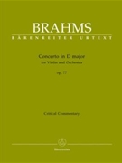 Concerto for Violin and Orchestra D major op. 77 by Brahms Johannes for