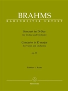 Concerto for Violin and Orchestra D major op. 77 by Brahms Johannes for V-Solo/2Fl