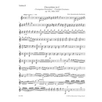 Ouverture C-Dur op. 101 "Trompeten-Ouverture" by Mendelssohn Felix for