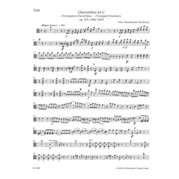 Ouverture C-Dur op. 101 "Trompeten-Ouverture" by Mendelssohn Felix for