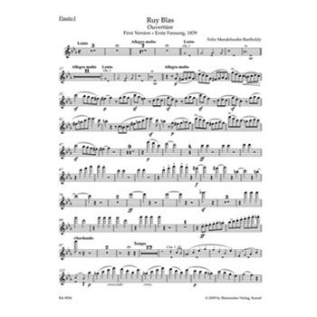 Ruy Blas -Overture- (Versions 1 and 2) by Mendelssohn Felix for