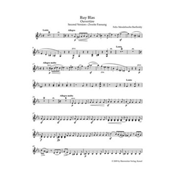 Ruy Blas -Overture- (Versions 1 and 2) by Mendelssohn Felix for