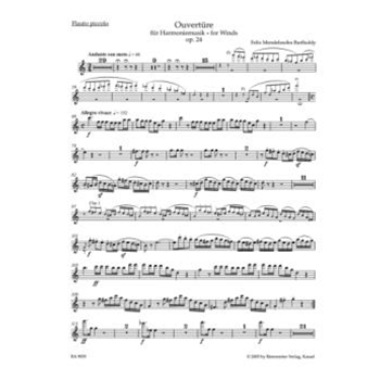 Ouverture for Winds C major op. 24 by Mendelssohn Felix for