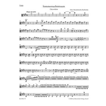 A Midsummer Night's Dream op. 21 -Concert Overture- by Mendelssohn Felix for