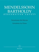 Variations For Piano by Mendelssohn Felix - Stuwe/Kirschnereit - for Piano