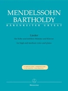 Lieder by Mendelssohn Felix for Vocal Collection