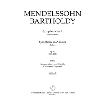 Symphony A major op. 90 "Italian" (1833-1834) by Mendelssohn Felix for
