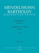 Symphony A major op. 90 "Italian" (1833-1834) by Mendelssohn Felix for Full Score
