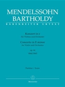 Concerto for Violin and Orchestra E minor op. 64 (Early version of 1844 and late version of 1845) by Mendelssohn Felix for V-Solo/2Fl