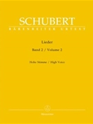 Lieder Volume 2 by Schubert Franz for High Voice Collection