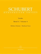 Lieder Volume 4 by Schubert Franz for Medium Voice