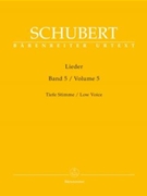 Lieder Volume 5 by Schubert Franz for Low Voice Collection