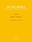 Lieder Volume 6 by Schubert Franz for Low Voice Collection