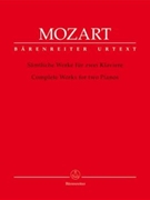 Complete Works For 2 Pianos by Mozart Wolfgang Amadeus - Schmid/Stenzl - for 2 Piano 4 Hands