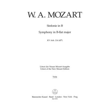 Symphony B-flat major K. Anh. 214 (45b) by Mozart Wolfgang Amadeus for