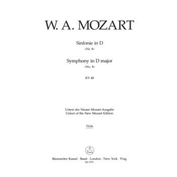 Symphony Nr. 8 D major K. 48 by Mozart Wolfgang Amadeus for