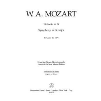 Symphony G major K. Anh. 221 (45a) -Early and late versions- by Mozart Wolfgang Amadeus for