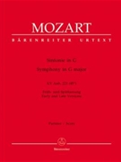 Symphony G major K. Anh. 221 (45a) -Early and late versions- by Mozart Wolfgang Amadeus for Orch