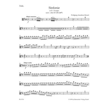 Symphony D major (based on Serenade K. 250 (248b)) by Mozart Wolfgang Amadeus for