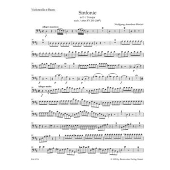Symphony D major (based on Serenade K. 250 (248b)) by Mozart Wolfgang Amadeus for