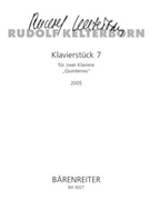 Klavierstuck 7 fur zwei Klaviere "Quinternio" (2005) by Kelterborn Rudolf for 2Piano