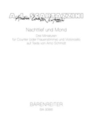 Nachttief und Mond (2007) -three minatures for countertenor (or female voice) and Violoncello on tex by Scartazzini Andrea for Counterten