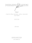 trawl (2010/2013) -music for flute clarinet violin violoncello and piano- by Maintz Philipp for Fl(Fl-A)C