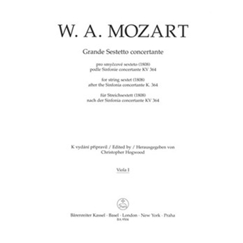 Grande sestetto concertante fur Streichsextett (1808) (nach der Sinfonia concertante KV 364) by Mozart Wolfgang Amadeus - Anonymous - for